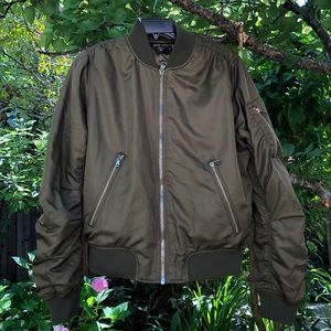 Green bomber jacket